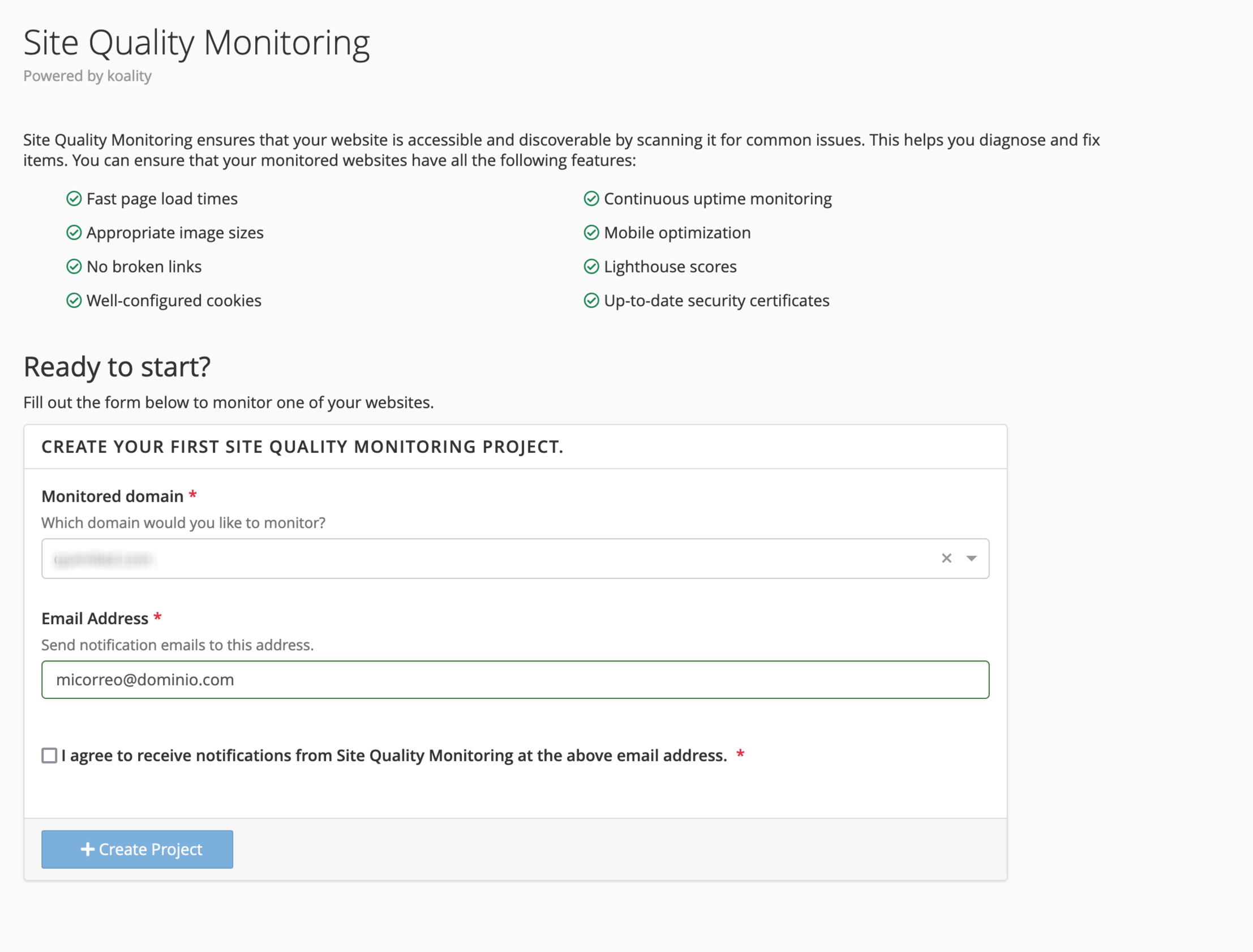alta site quality monitoring
